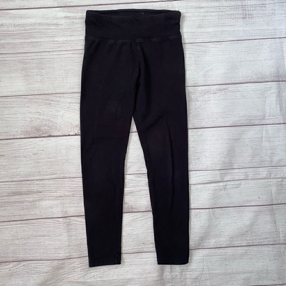 Justice cotton blend black leggings girls sz 8